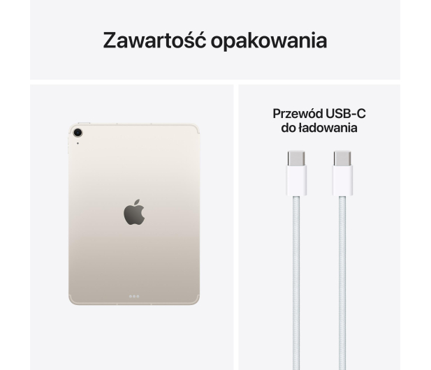 APPLE iPad Air 11" M4 256GB 5G księżycowa poświata - 1505859 - zdjęcie 10